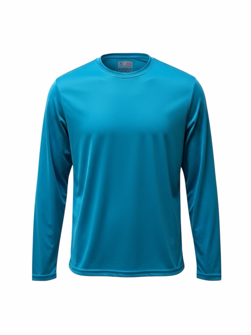 A4 Men's Teal Cooling Performance Long Sleeve Shirt XS Moisture Wicking Athletic